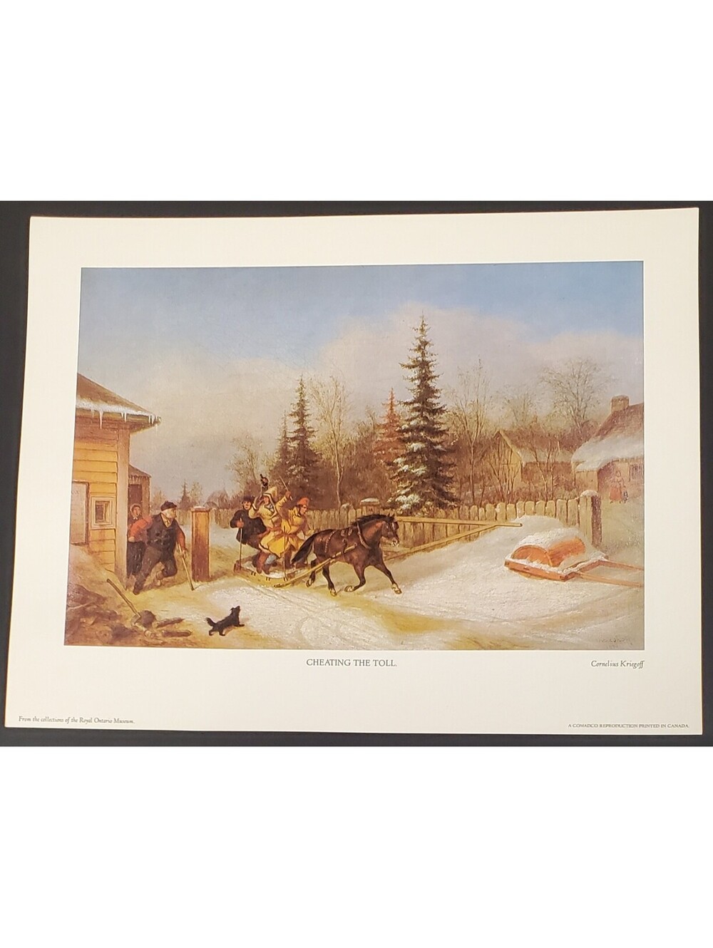 Vintage Cheating the Toll by Cornelius Krieghoff - Art Print Reproduction 11x14